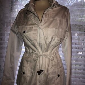 NWOT MARCI White utility Full Zip jacket sz S